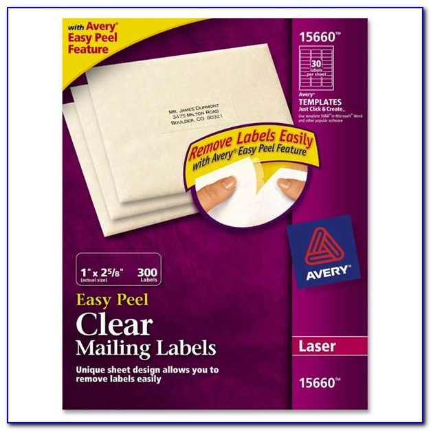 Avery 5160 Clear Labels Template