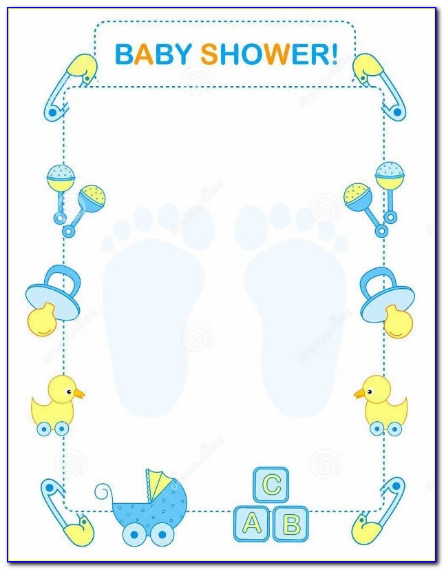 Baby Boy Announcement Card Template