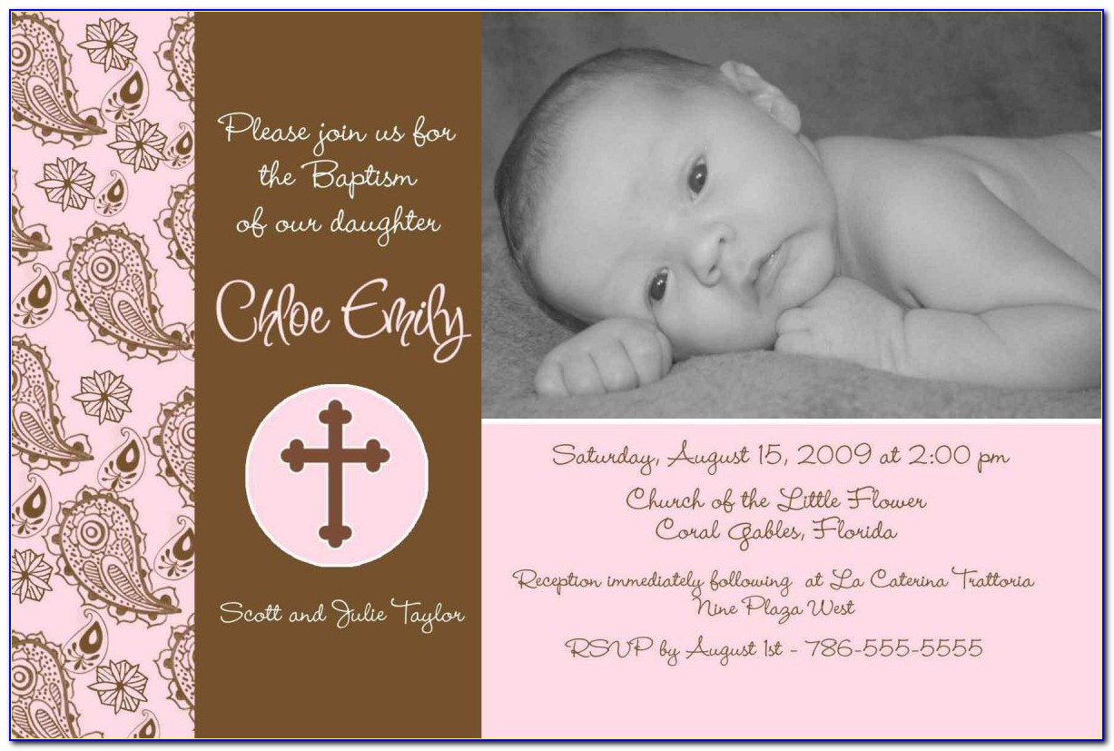Baby Christening Invitation Templates Psd