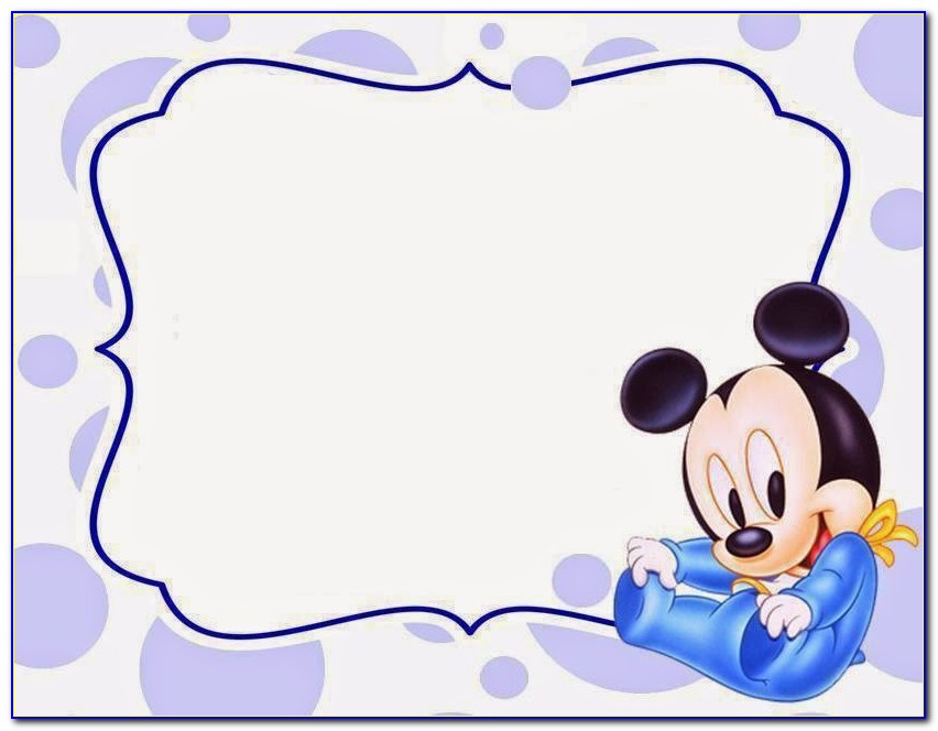 Baby Mickey Mouse Invitation Template Printable