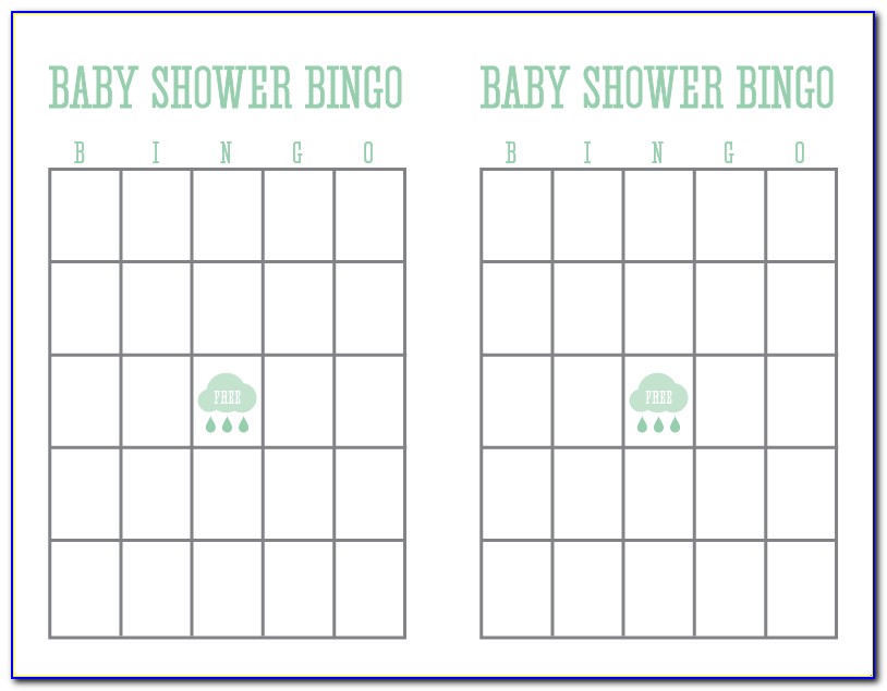 Baby Shower Bingo Templates