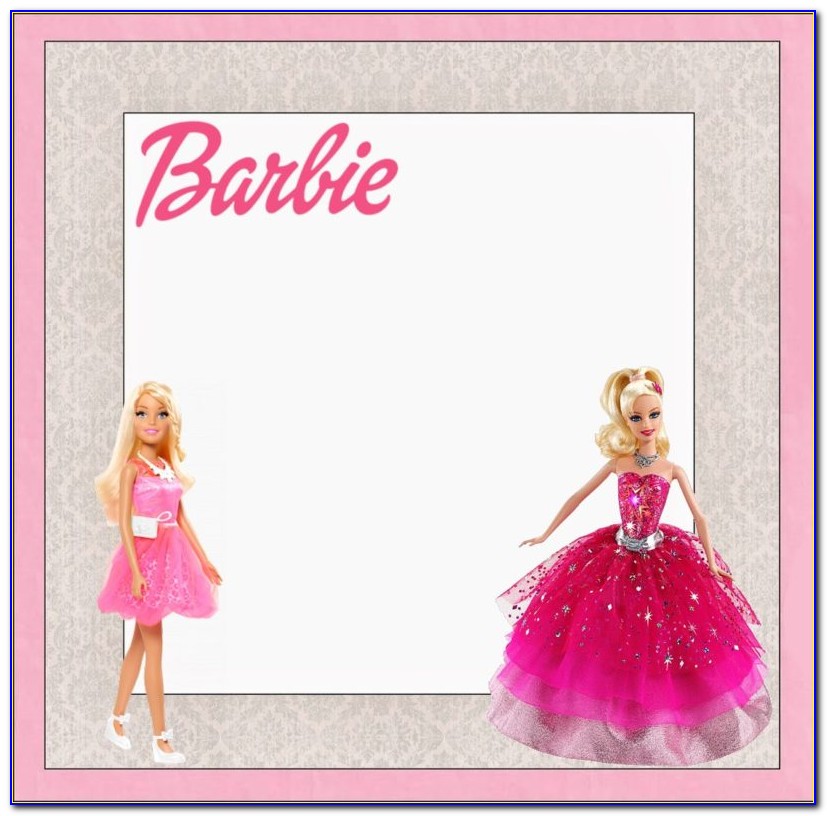 Barbie Pool Party Invitation Template
