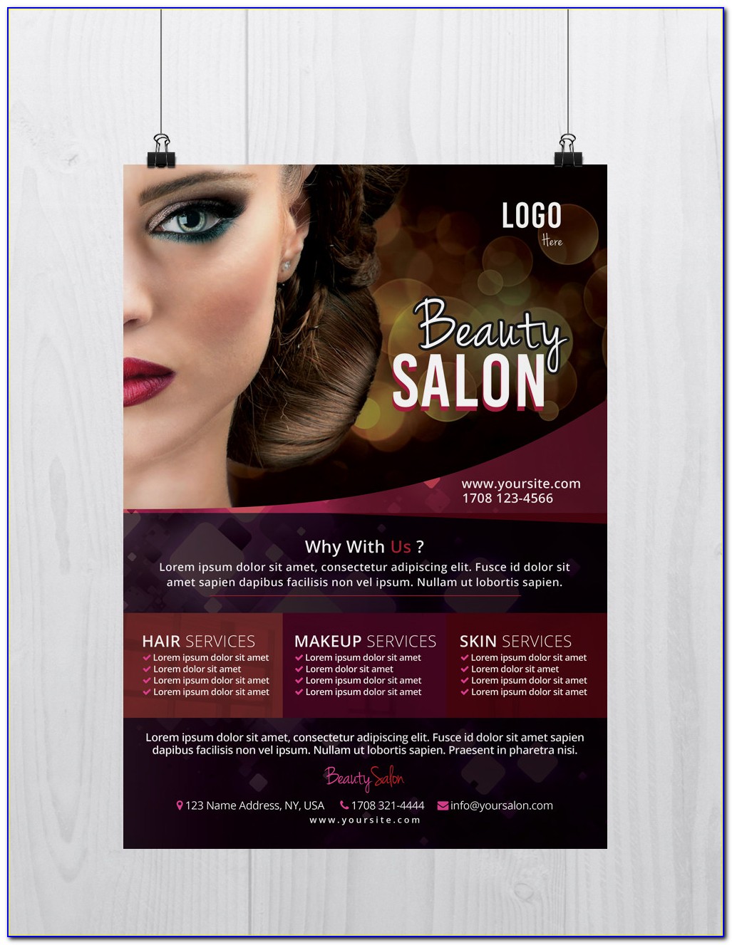 Beauty Salon Flyer Templates Free Psd