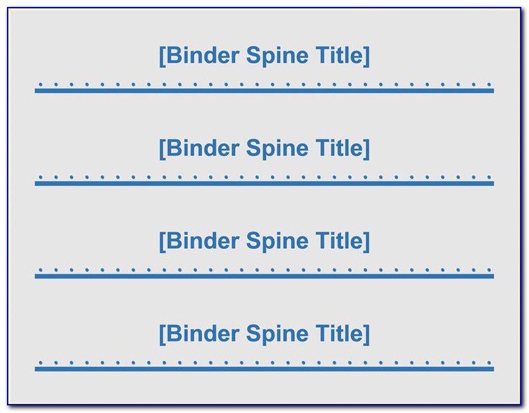 Binder Spine Labels Template Free