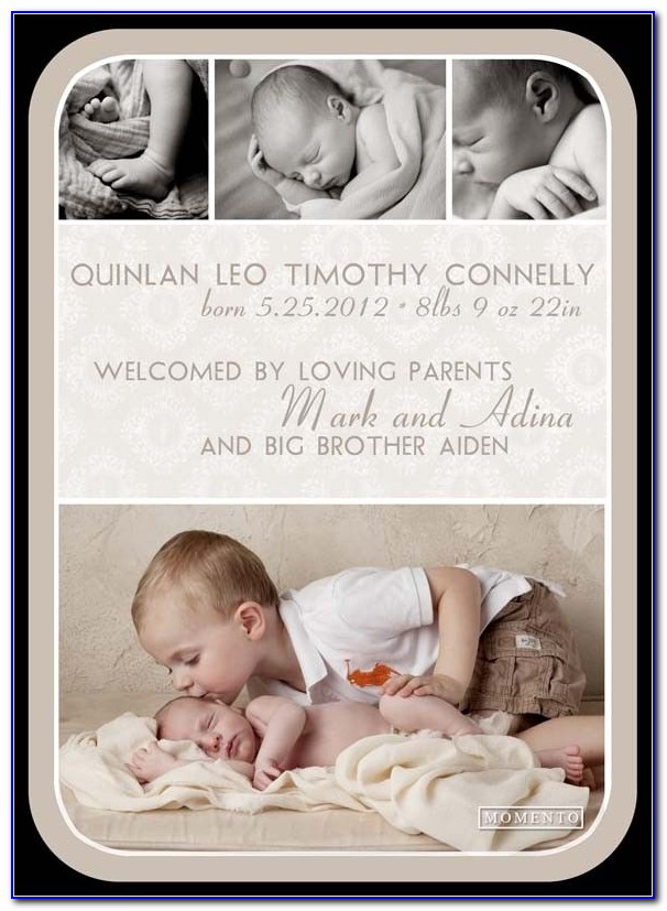 Birth Announcement Template Without Photo