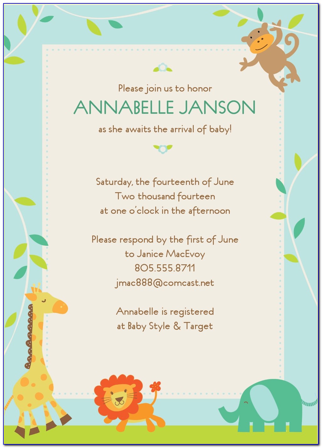 Blank Template For Baby Shower Invitations