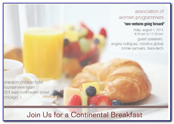 Breakfast Invitation Template Word