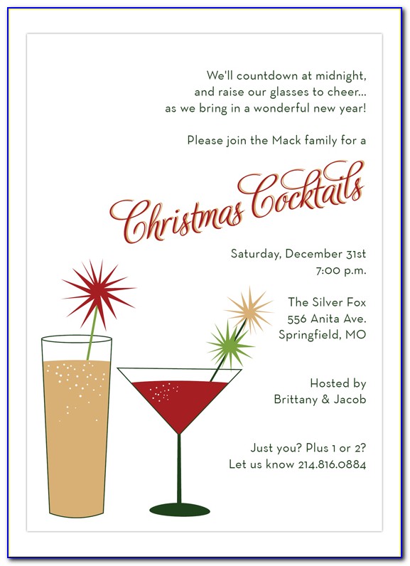 Business Cocktail Invitation Template