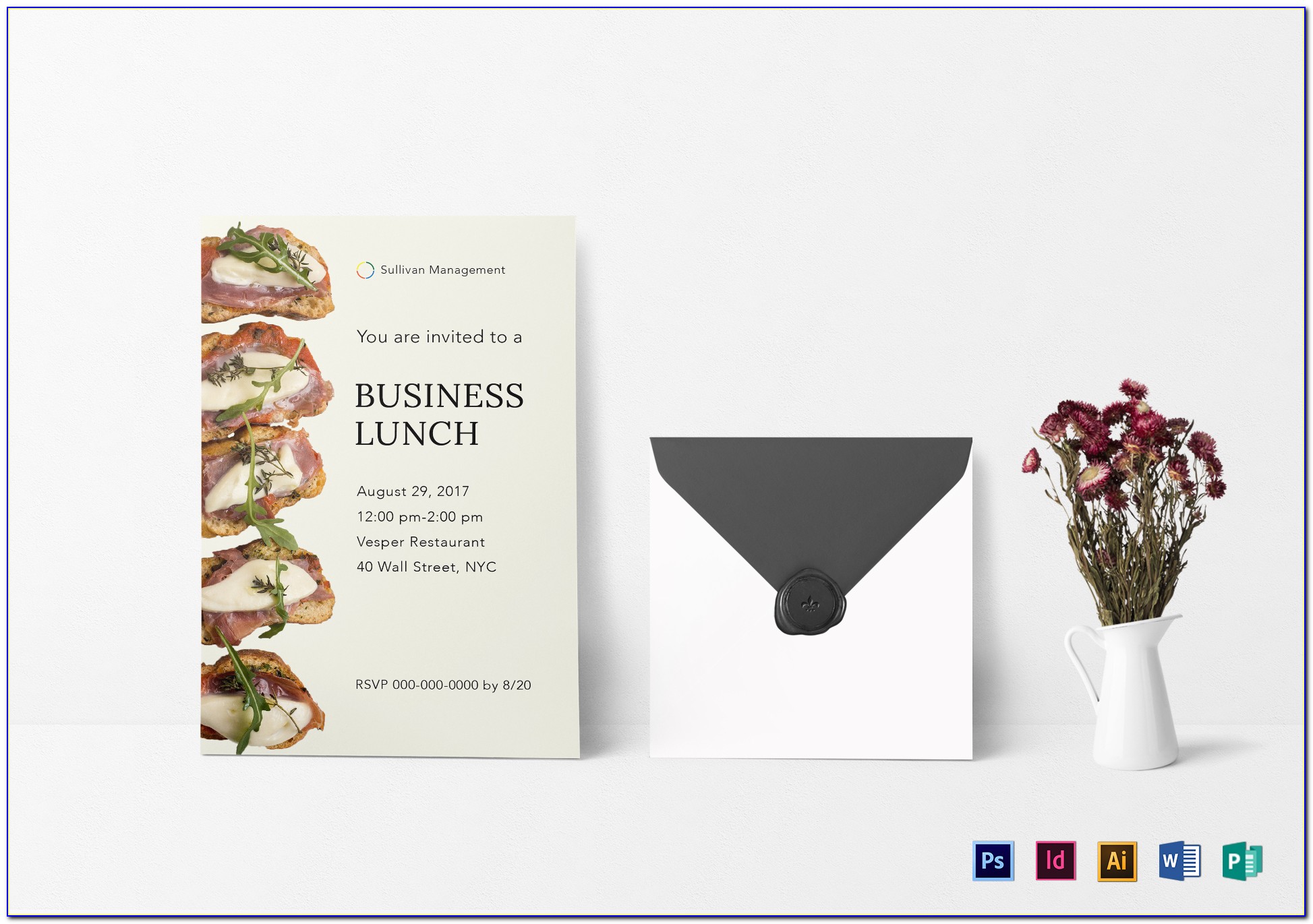 Business Lunch Invitation Card Sample
