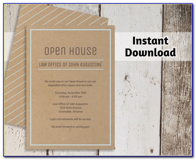 Business Open House Invitation Templates Free
