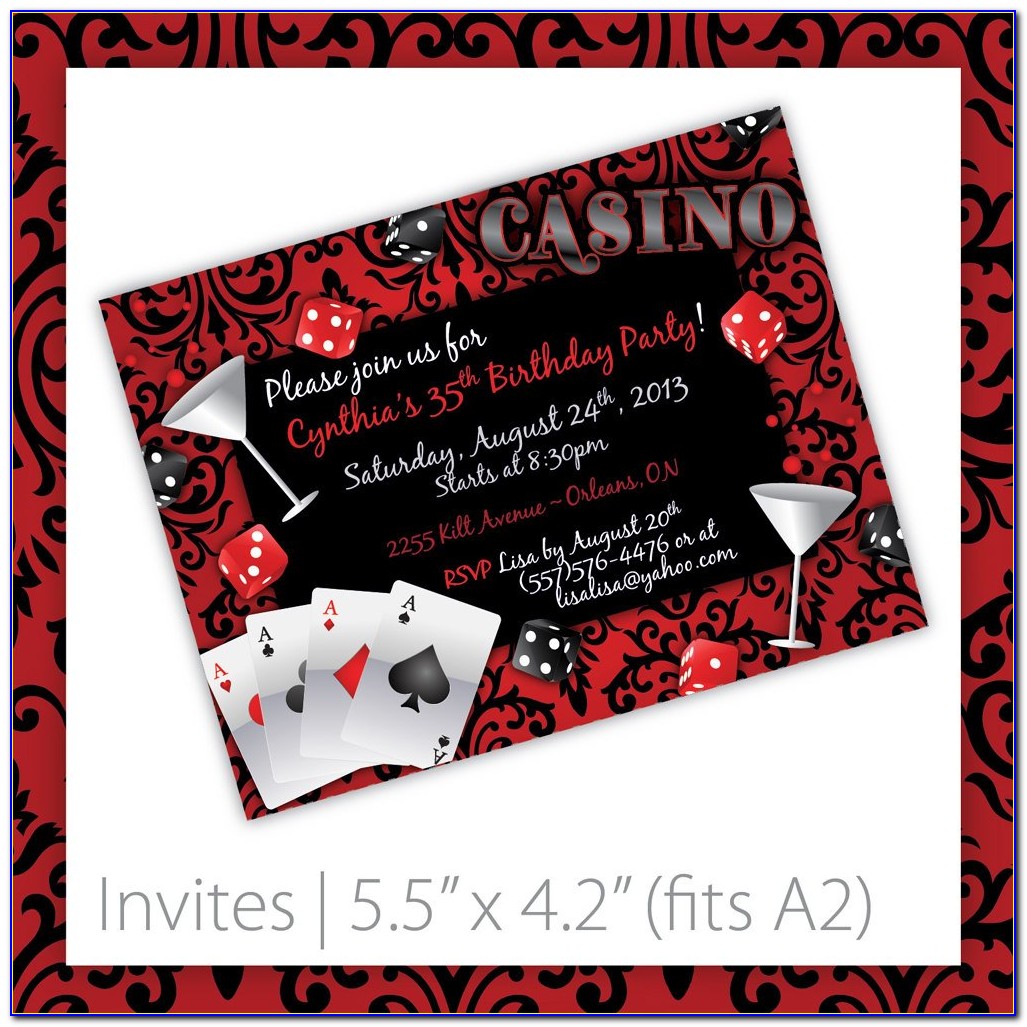 Casino Themed Invitation