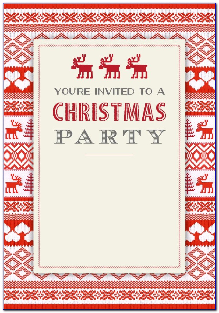 Christmas Invitation Template Free Printable