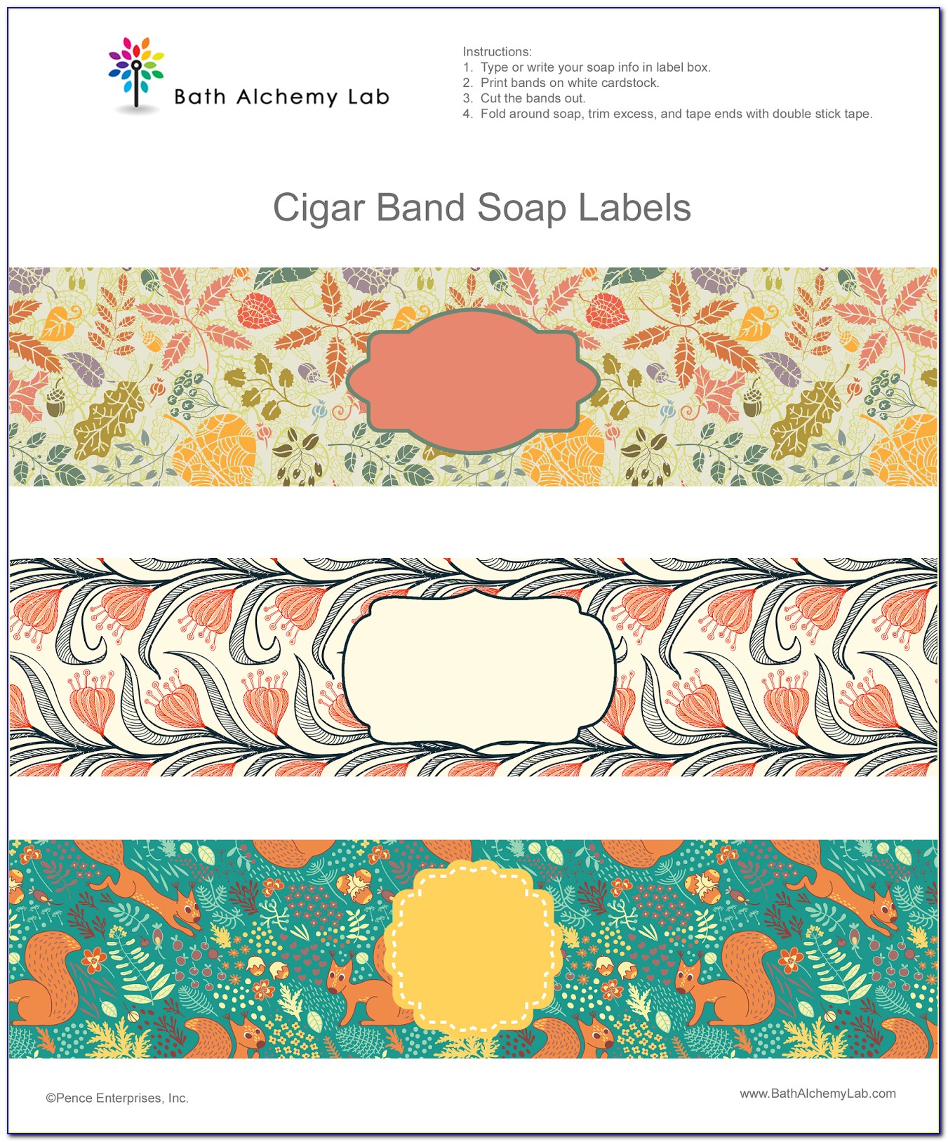 Cigar Band Template For Soap