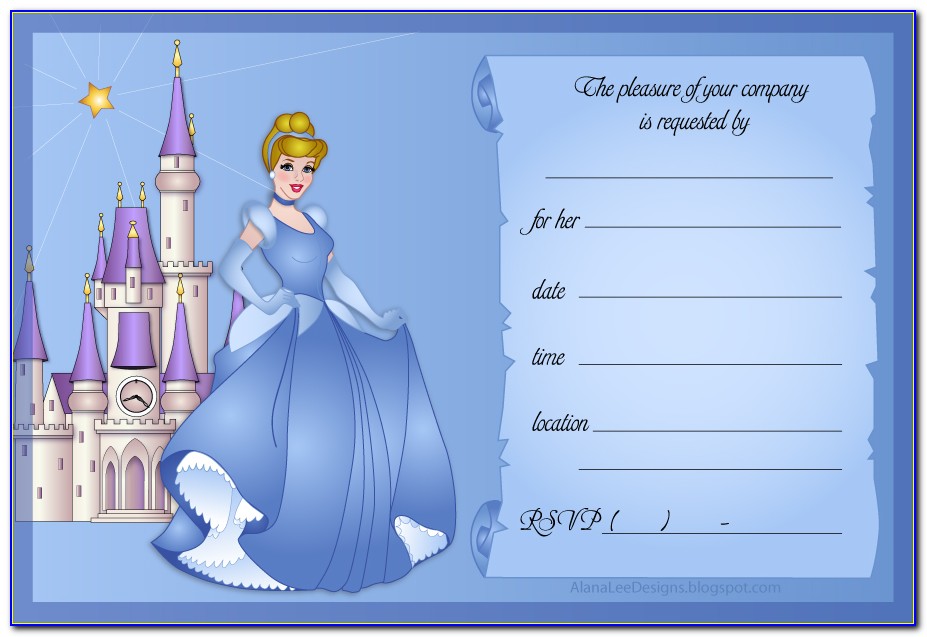 Cinderella Bridal Shower Invitation Template