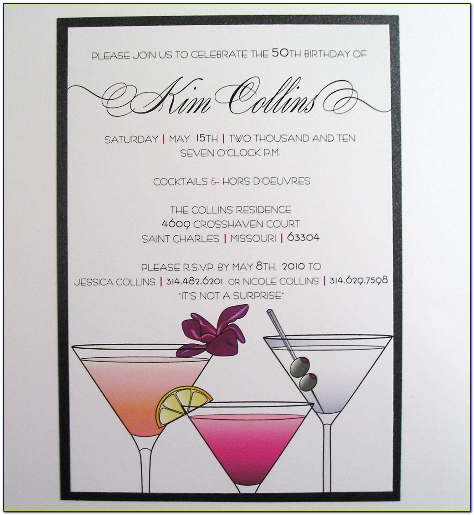 Cocktail Hour Invitation Template