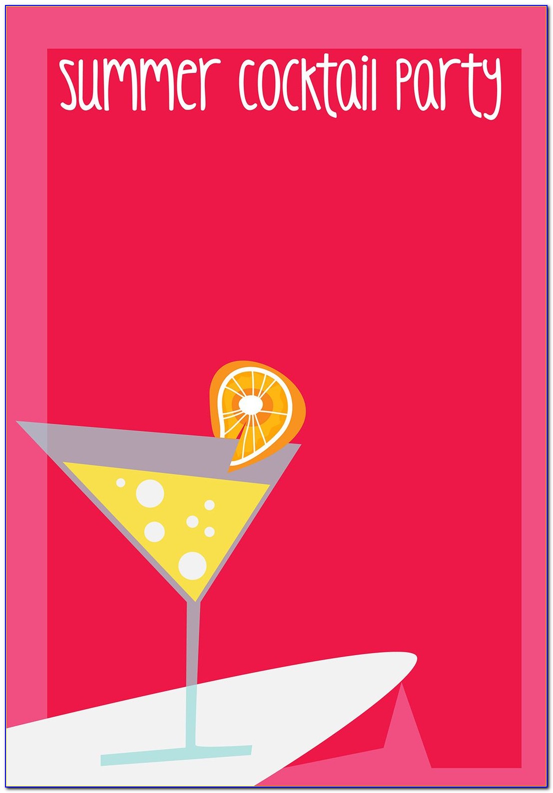 Cocktail Party Invitation Card Template