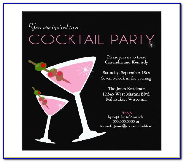 Cocktail Party Invitation Template Free