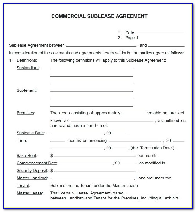 Commercial Property Lease Agreement Template South Africa