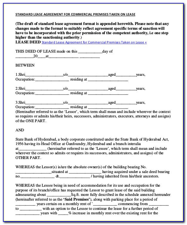 Commercial Property Sublease Agreement Template
