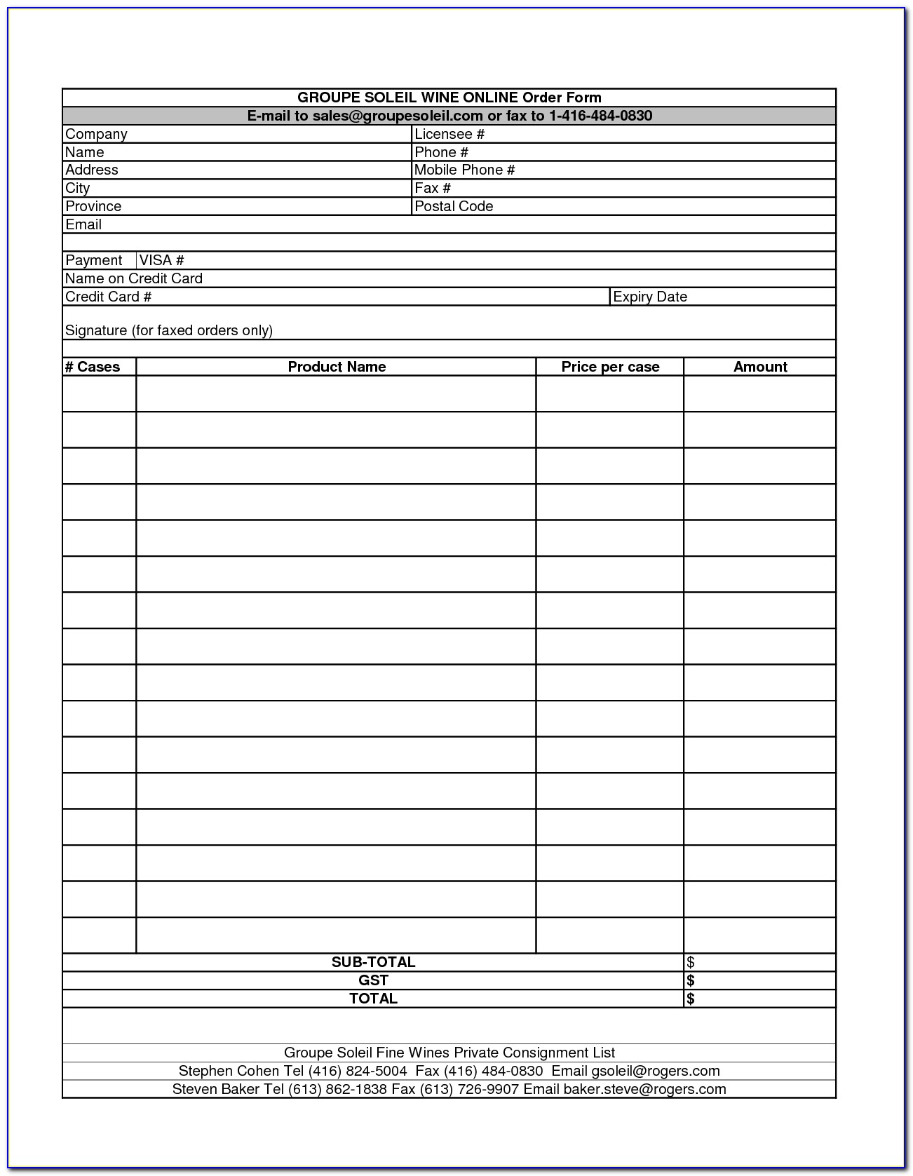 Consignment Sales Invoice Template