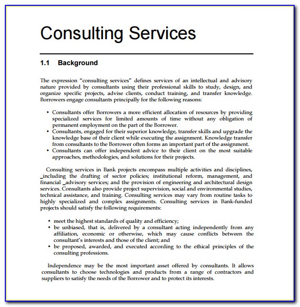 Consulting Proposal Template Free Download