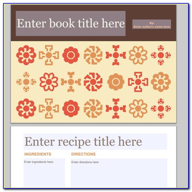 Cookbook Template For Mac Word