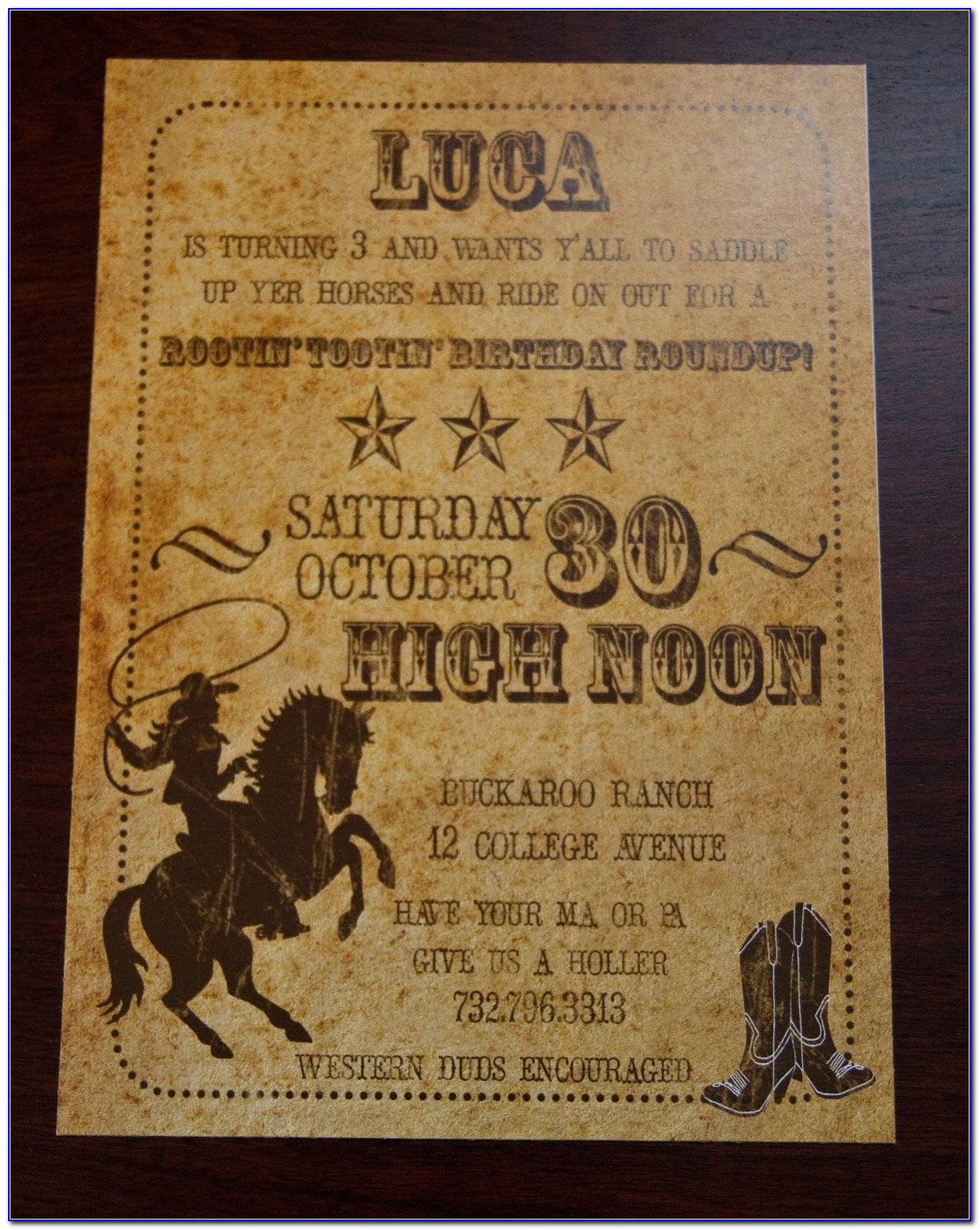 Country Western Party Invitation Templates