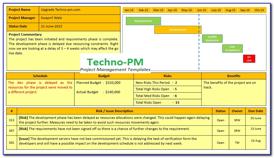Daily Project Progress Report Template Excel