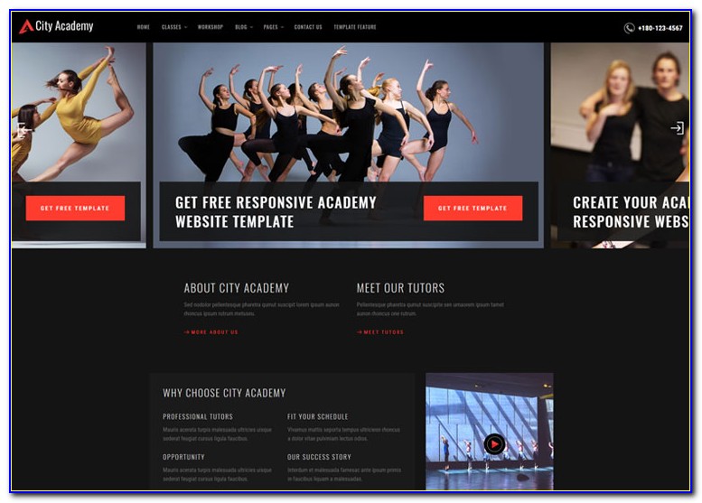 Dance Class Website Templates Free Download