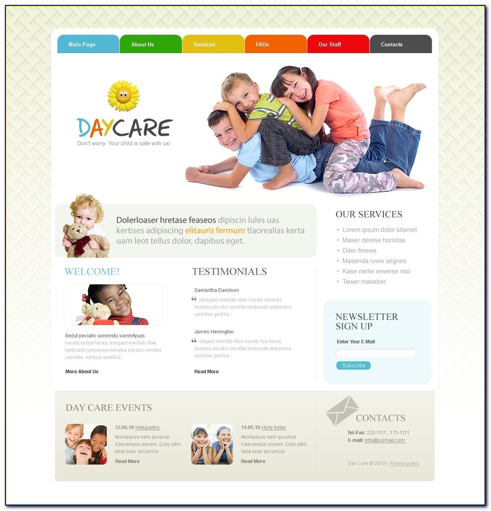 Daycare Website Template