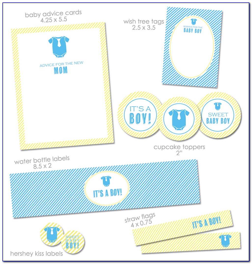 Diy Baby Shower Water Bottle Labels Template