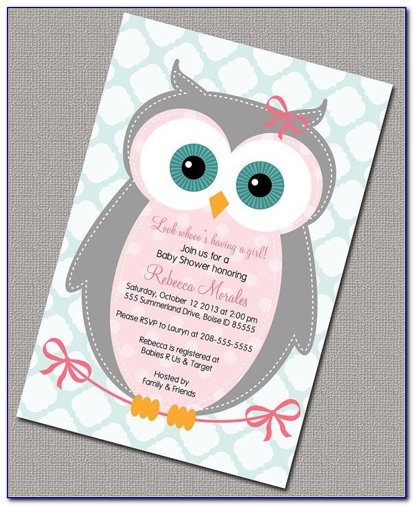 Diy Owl Invitation Template Free