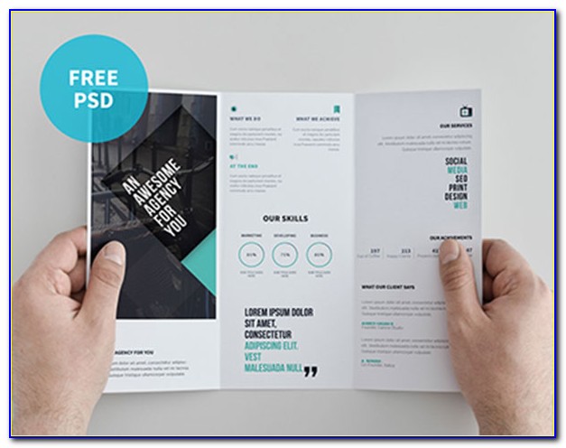 Double Sided Brochure Template Word