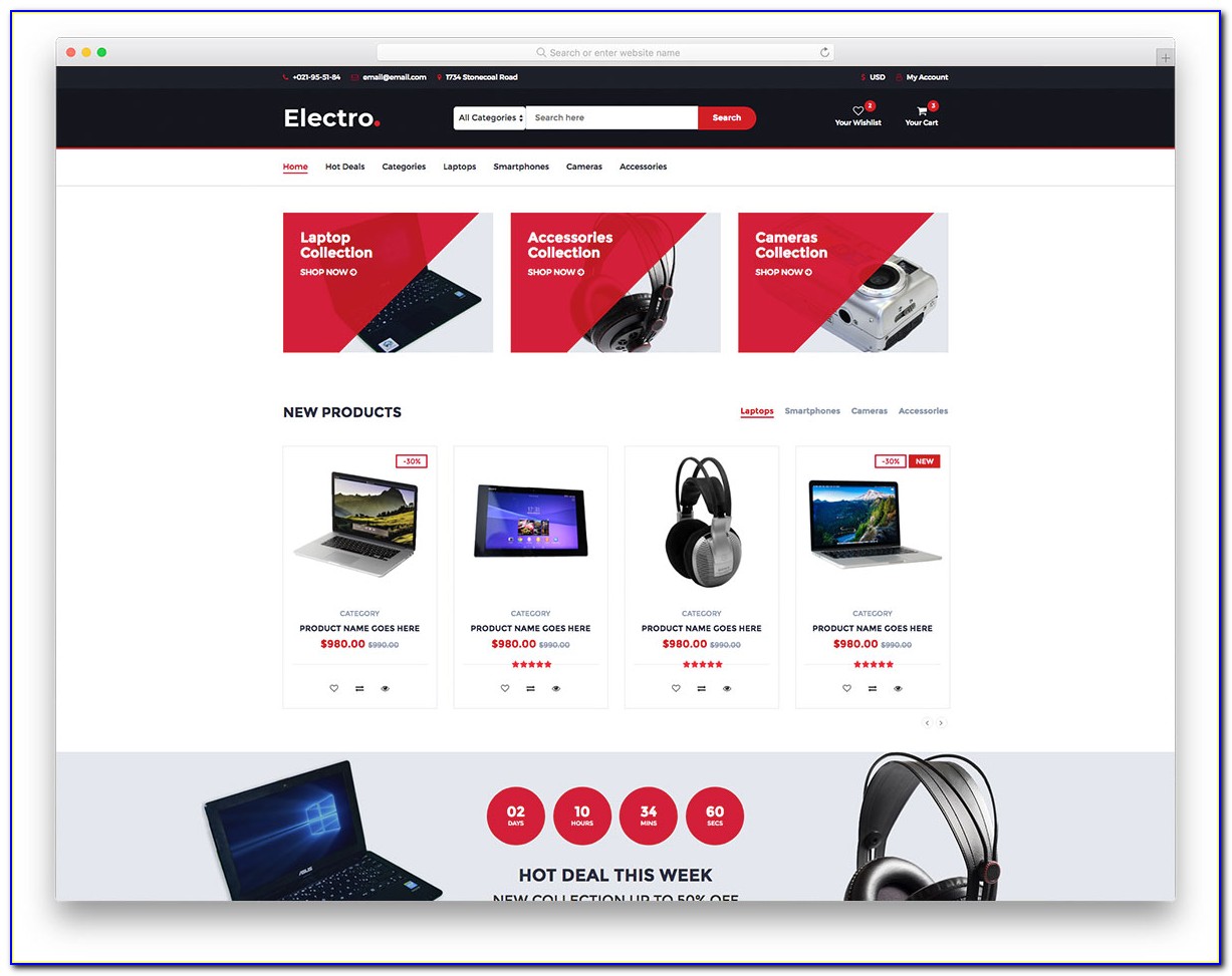 E Commerce Websites Template Free Download In Html5