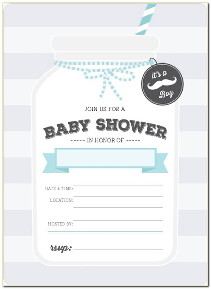 Editable Template Baby Shower Invitation
