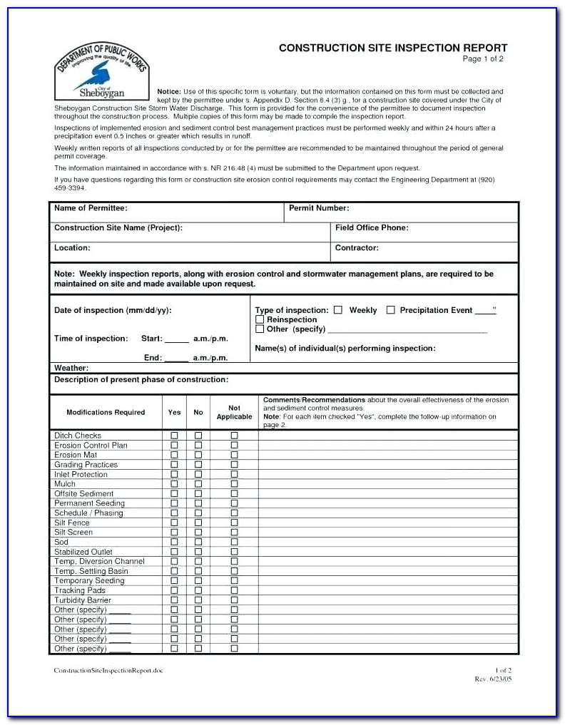 Electrical Panel Inspection Report Format