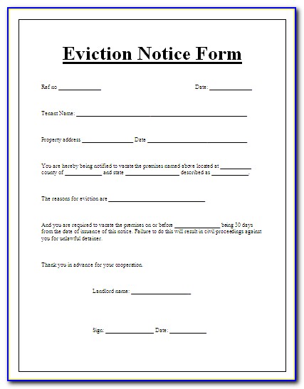 Eviction Notice Template South Africa