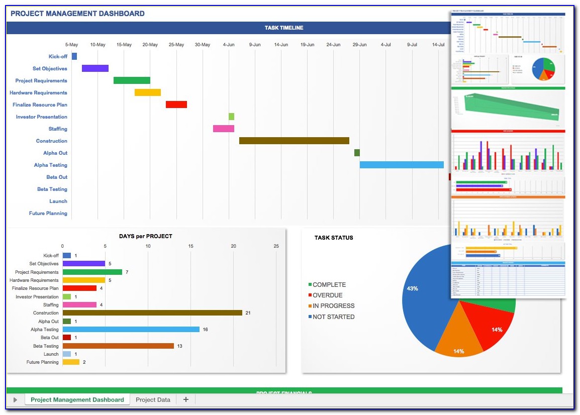 Excel Project Management Dashboard Template