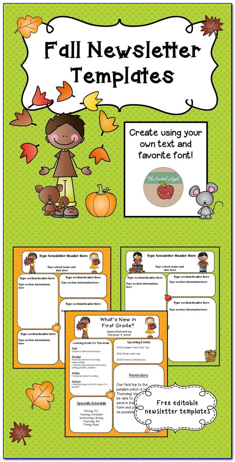 Fall Newsletter Templates Free