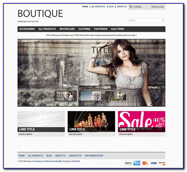 Fashion Boutique Website Templates