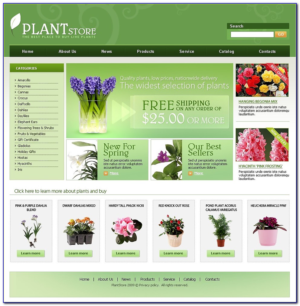 Florist Website Templates Free Download