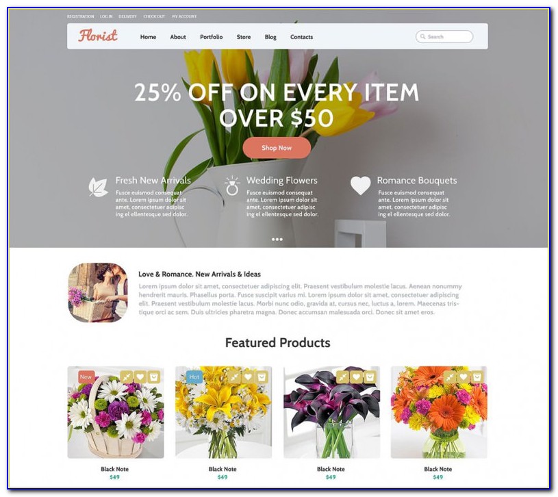 Flower Website Templates Free