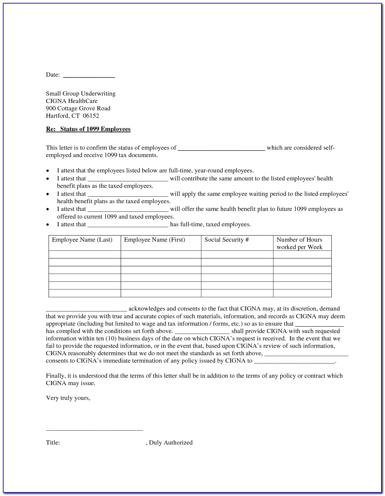 Free 1099 Employee Contract Template