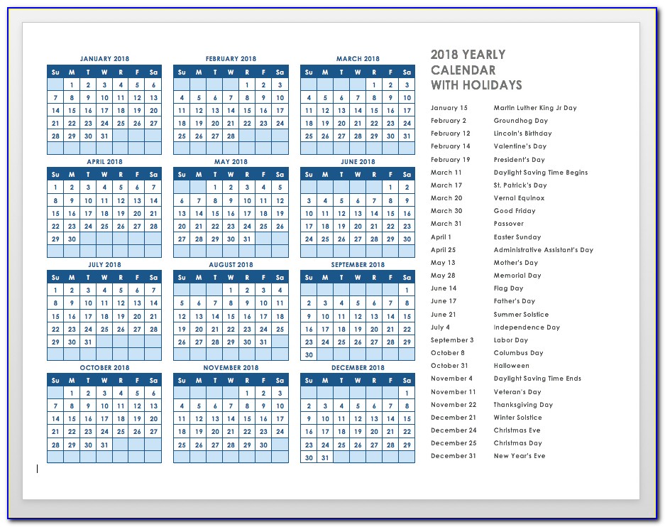 Free Attendance Calendar Template