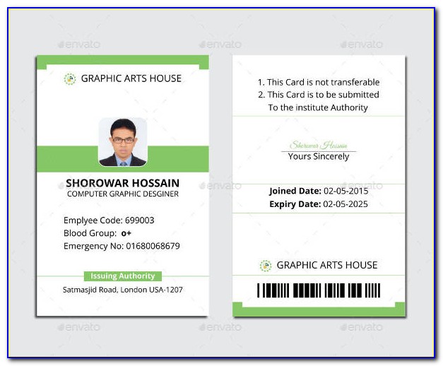 Free Business Id Card Templates