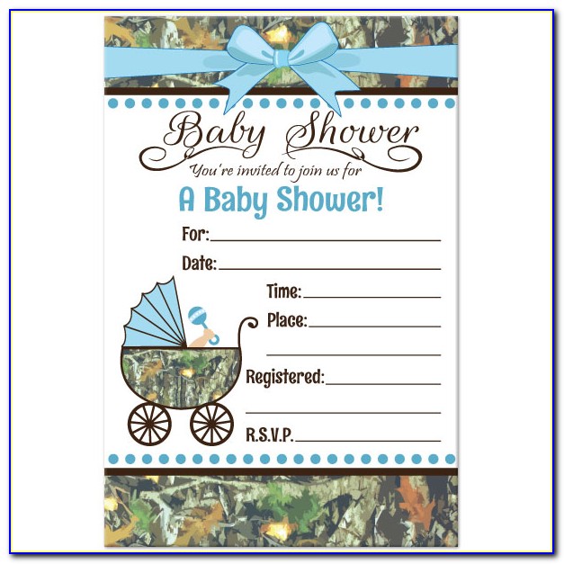 Free Camo Baby Shower Invitations Templates