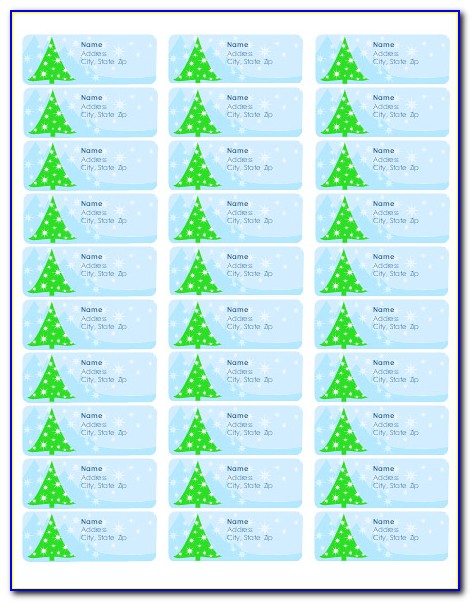 Free Christmas Return Address Labels
