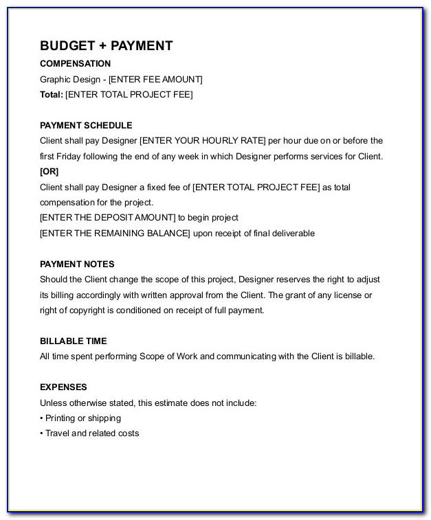 Free Freelance Graphic Design Contract Template Pdf