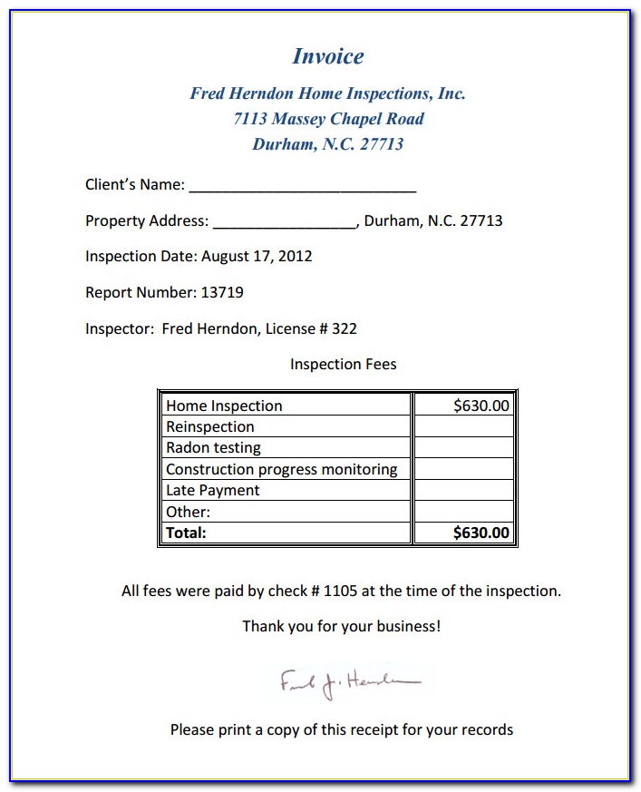Free Home Inspection Report Template
