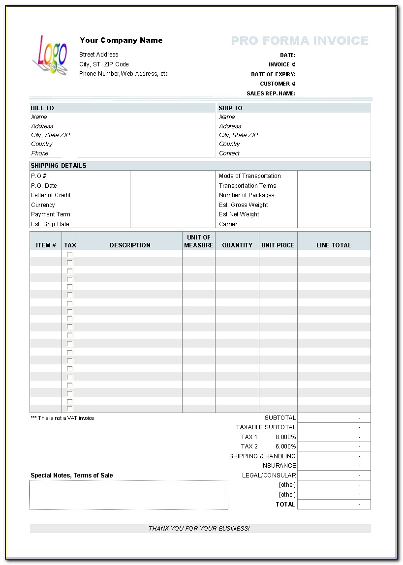 Free Invoice Template Doc Download